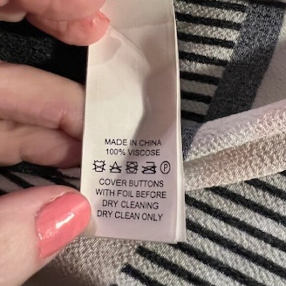 Kate Spade Black & White Striped Sleeveless Midi Dress with Satin Bow – Size 4 - Picture 8 of 8